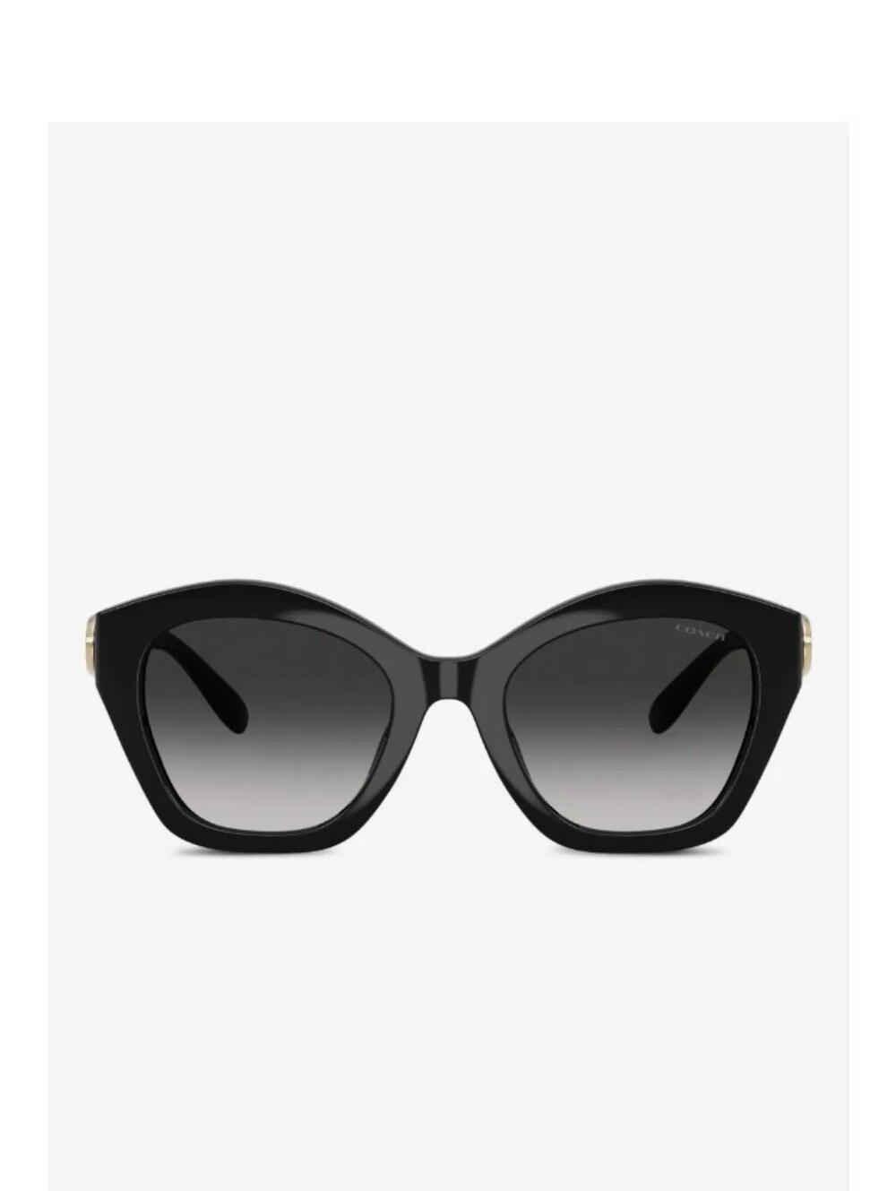 💖Coach Black Cat-Eye Sunglasses with Gold 'C' Temple Detail💖